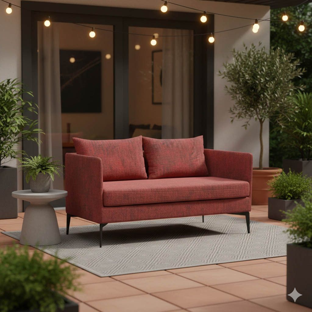 Stern Marta Diningsofa Aluminium/Sunbrella