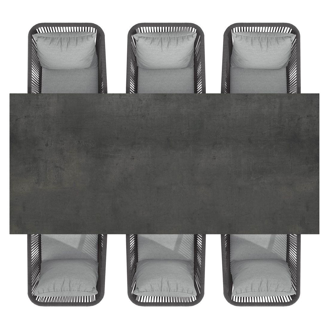 OUTLIV. Alex Gartenmöbel-Set L (6 Plätze) Tisch 220x100cm