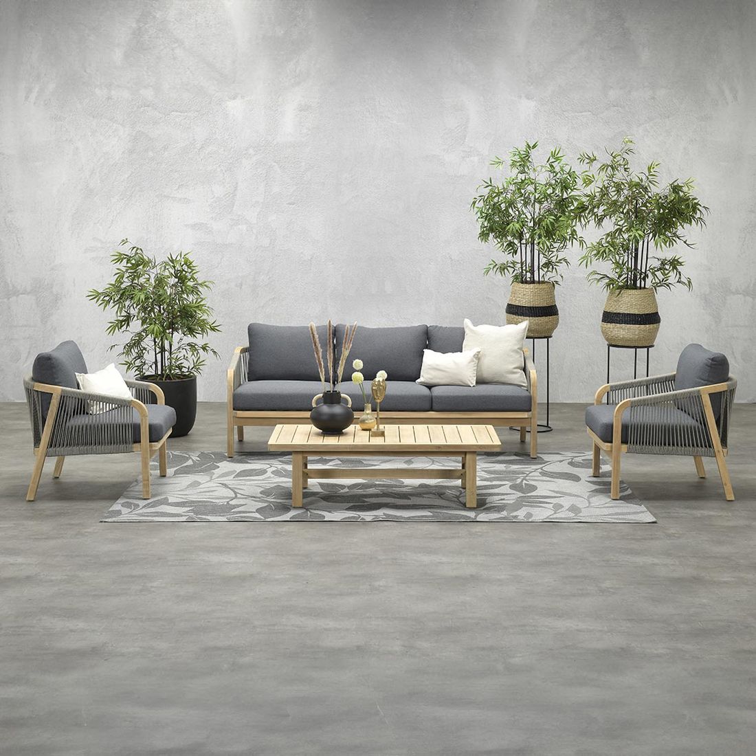 Garden Impressions Santos Loungeset Akazie/Rope/Polyester