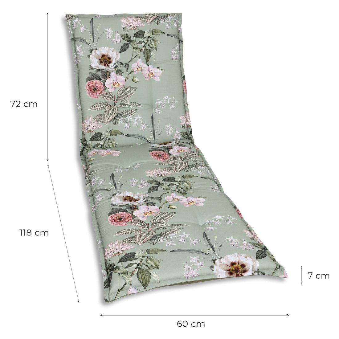 GO-DE Gartenliegenauflage 60x190cm Baumwolle