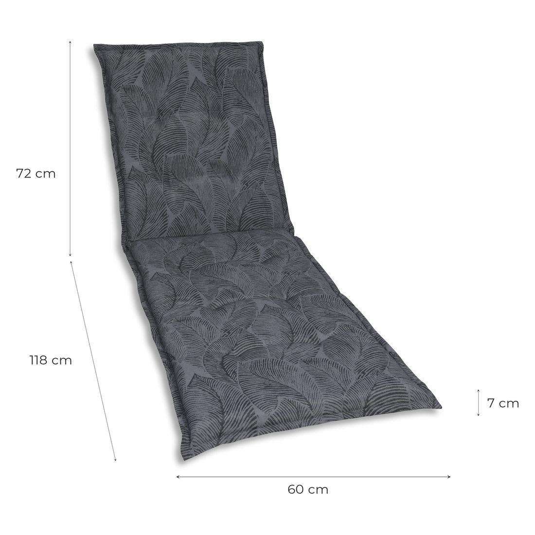 GO-DE Gartenliegenauflage 60x190cm Mischgewebe