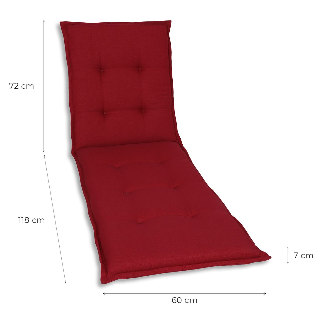 GO-DE Gartenliegenauflage 60x190cm Polyester