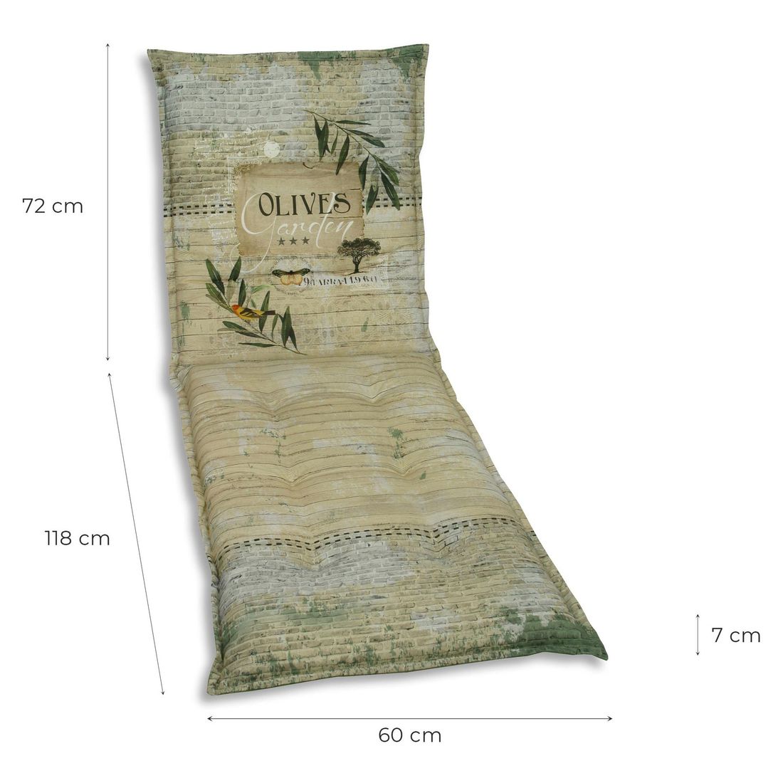 GO-DE Gartenliegenauflage 60x190cm Mischgewebe