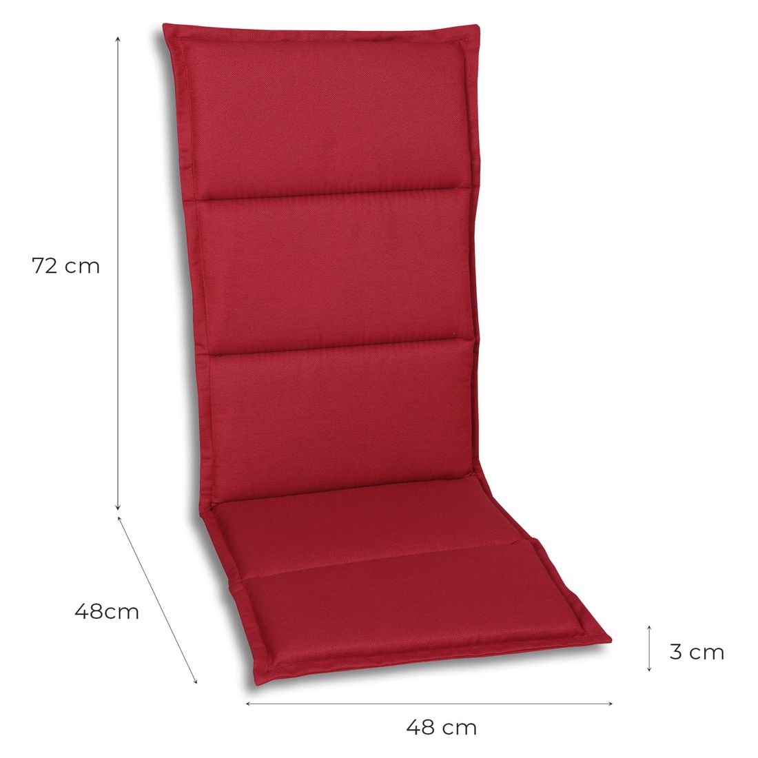 GO-DE Gartenstuhlauflage Hochlehner 48x120cm Polyester