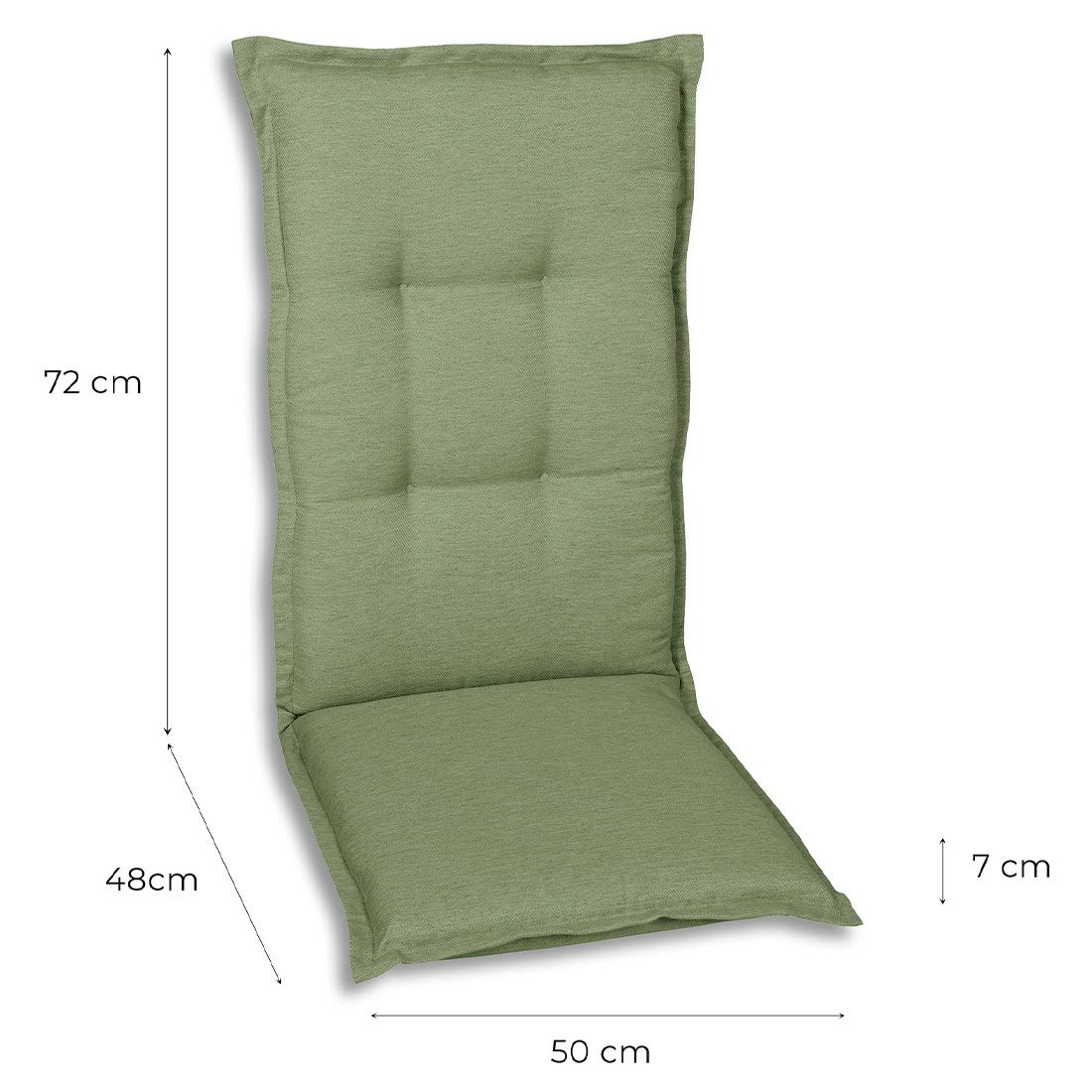 GO-DE Gartenstuhlauflage Hochlehner 50x120cm Polyester