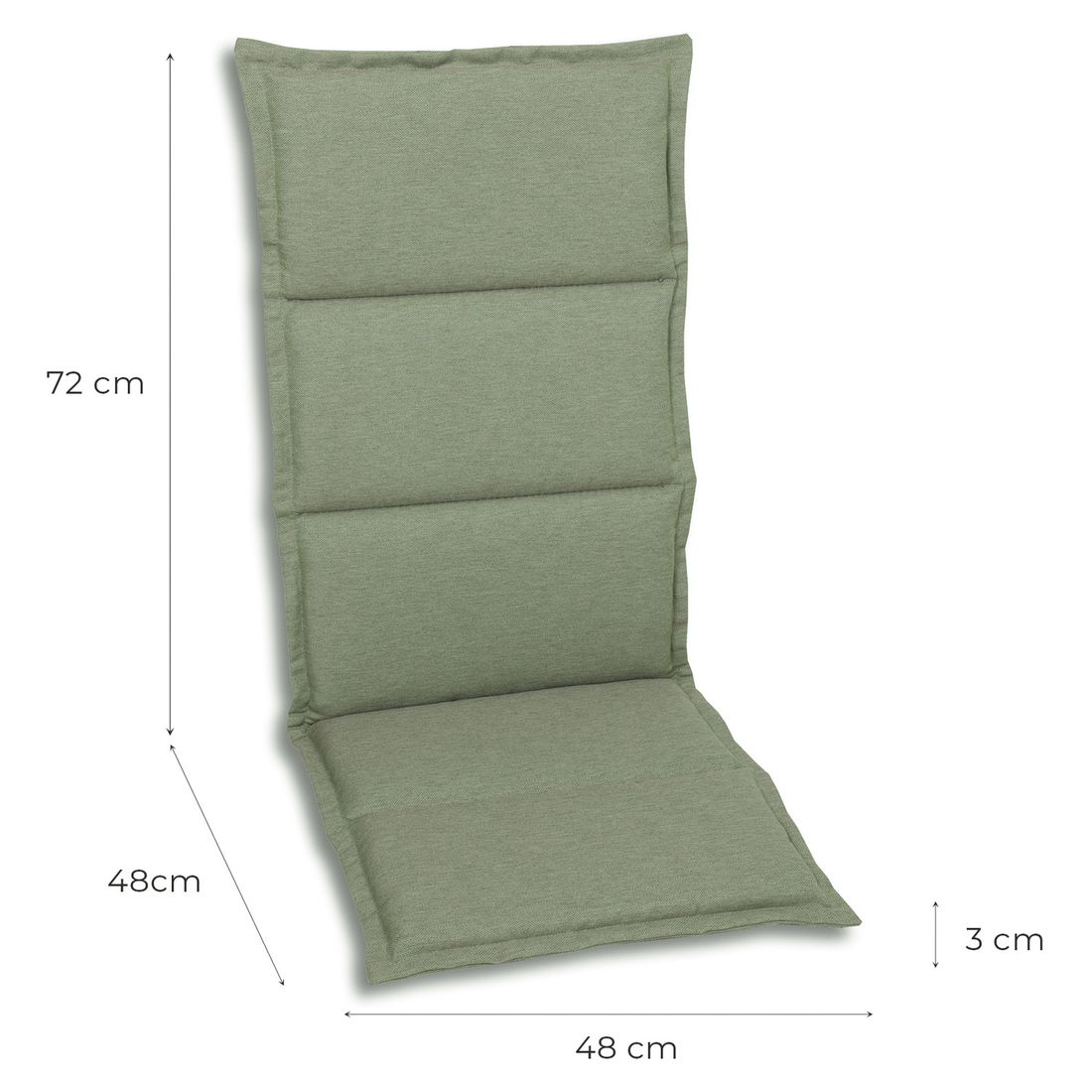 GO-DE Gartenstuhlauflage Hochlehner 48x120cm Polyester