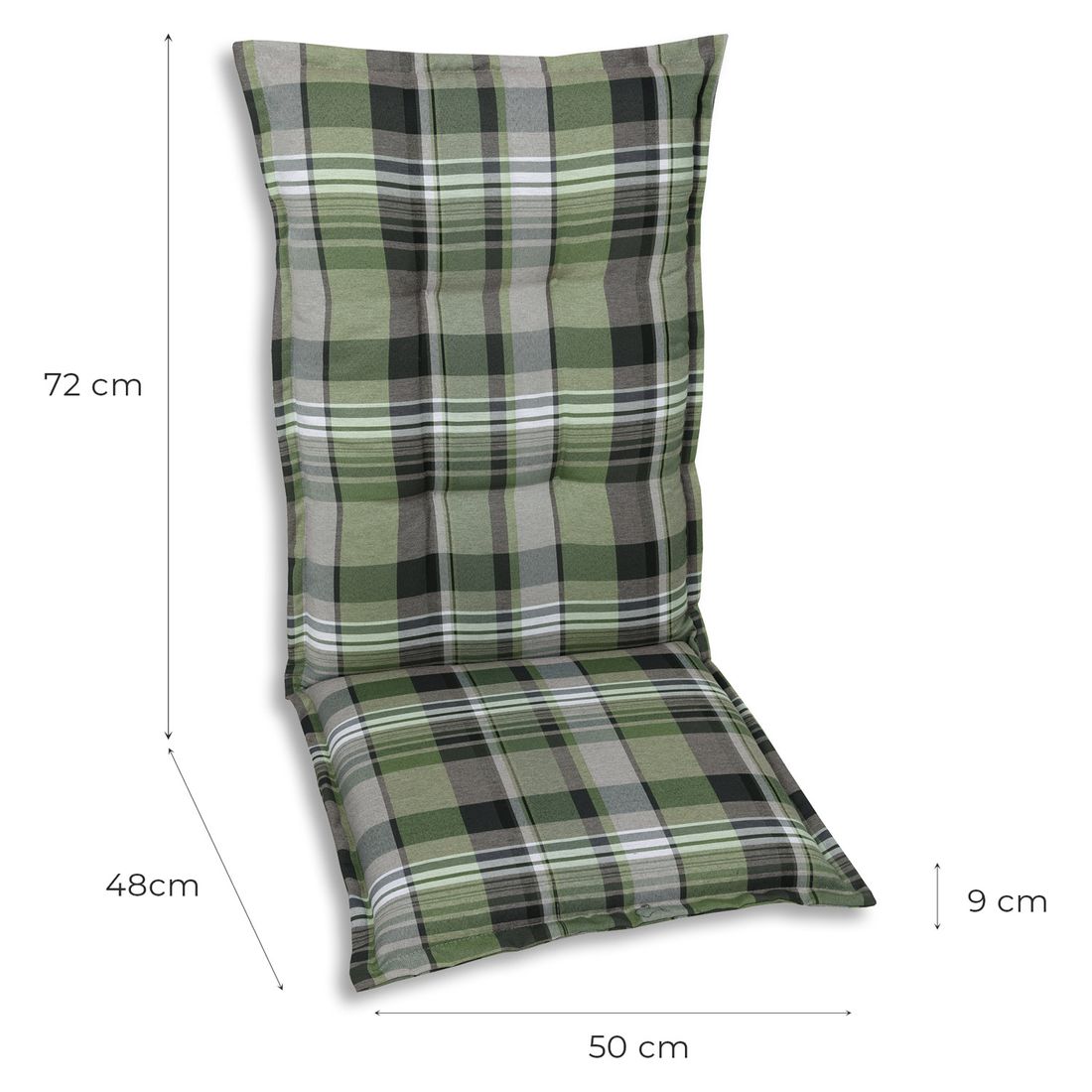 GO-DE Sesselauflage hoch 120x50cm Polyester