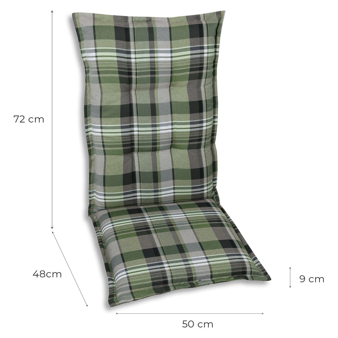 GO-DE Gartenstuhlauflage Hochlehner 50x120cm Polyester