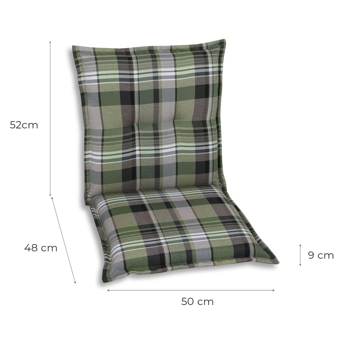 GO-DE Gartenstuhlauflage Niedriglehner 50x100cm Polyester