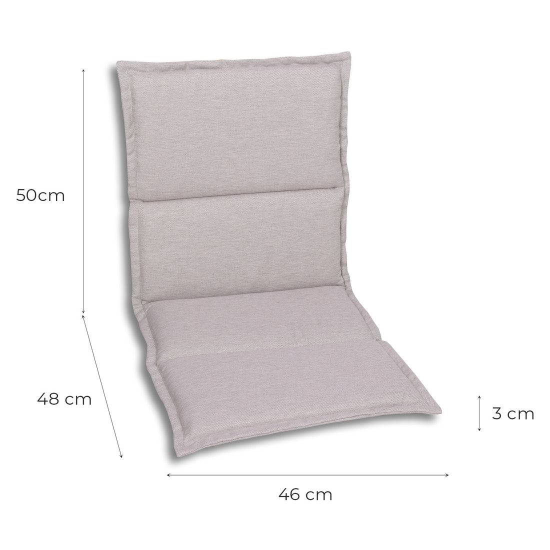 GO-DE Gartenstuhlauflage Niedriglehner 46x98cm Polyester