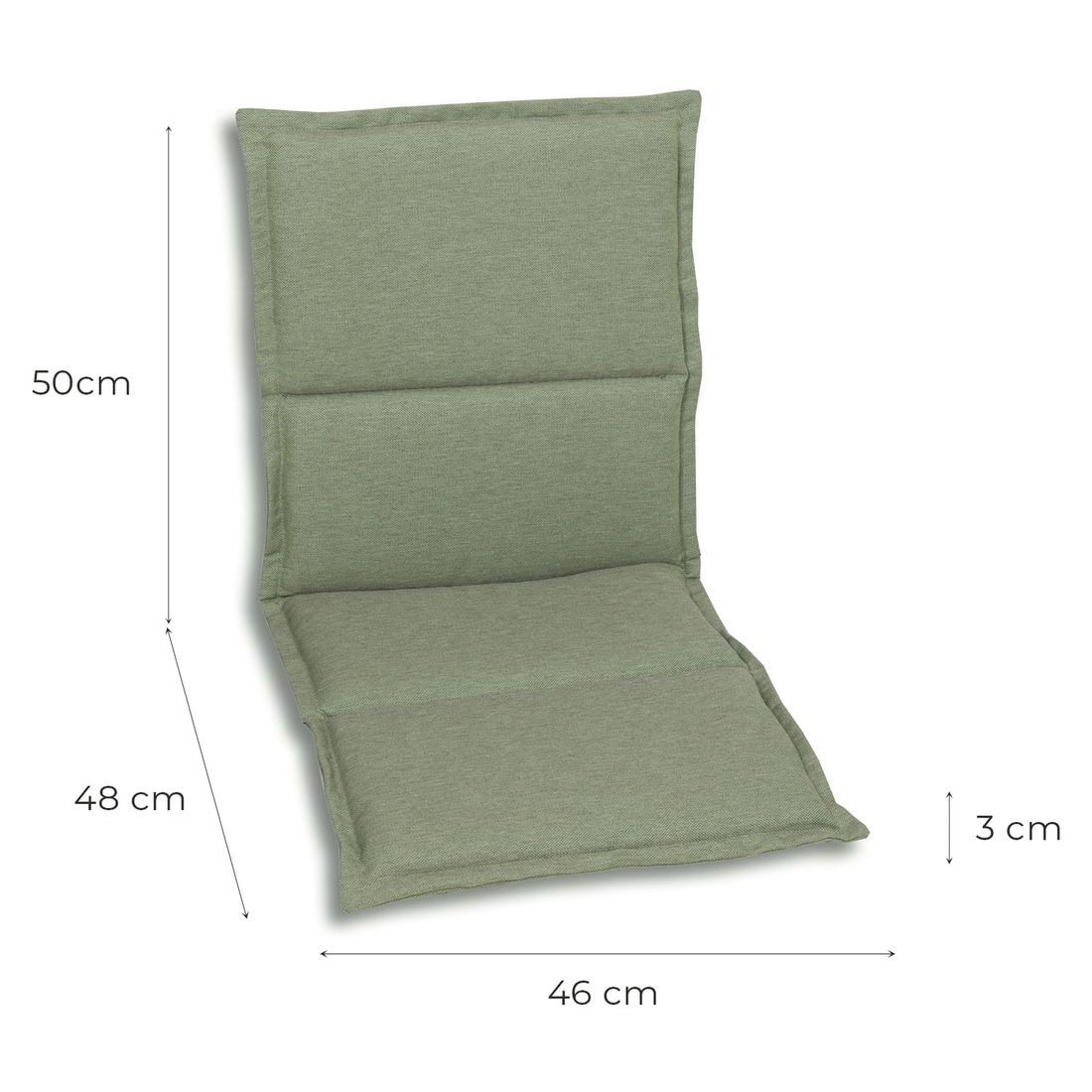 GO-DE Gartenstuhlauflage Niedriglehner 46x98cm Polyester