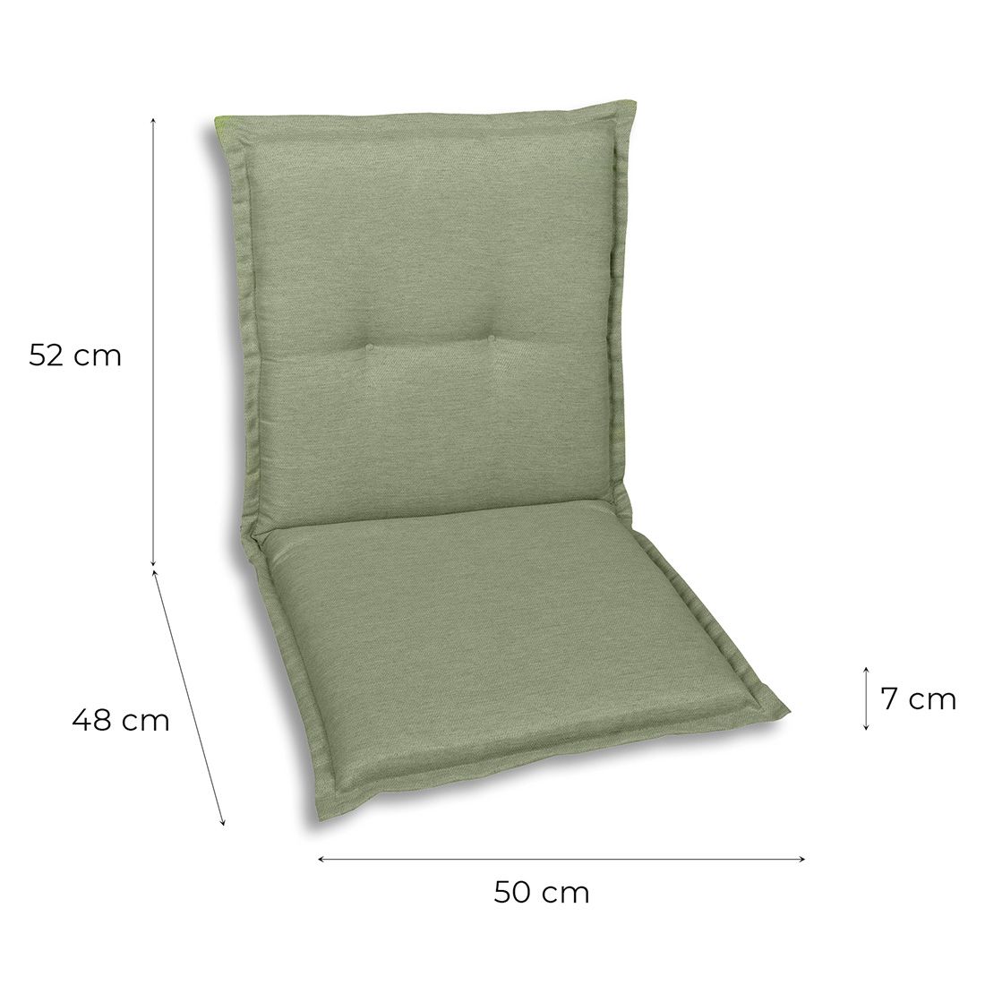 GO-DE Gartenstuhlauflage Niedriglehner 50x100cm Polyester