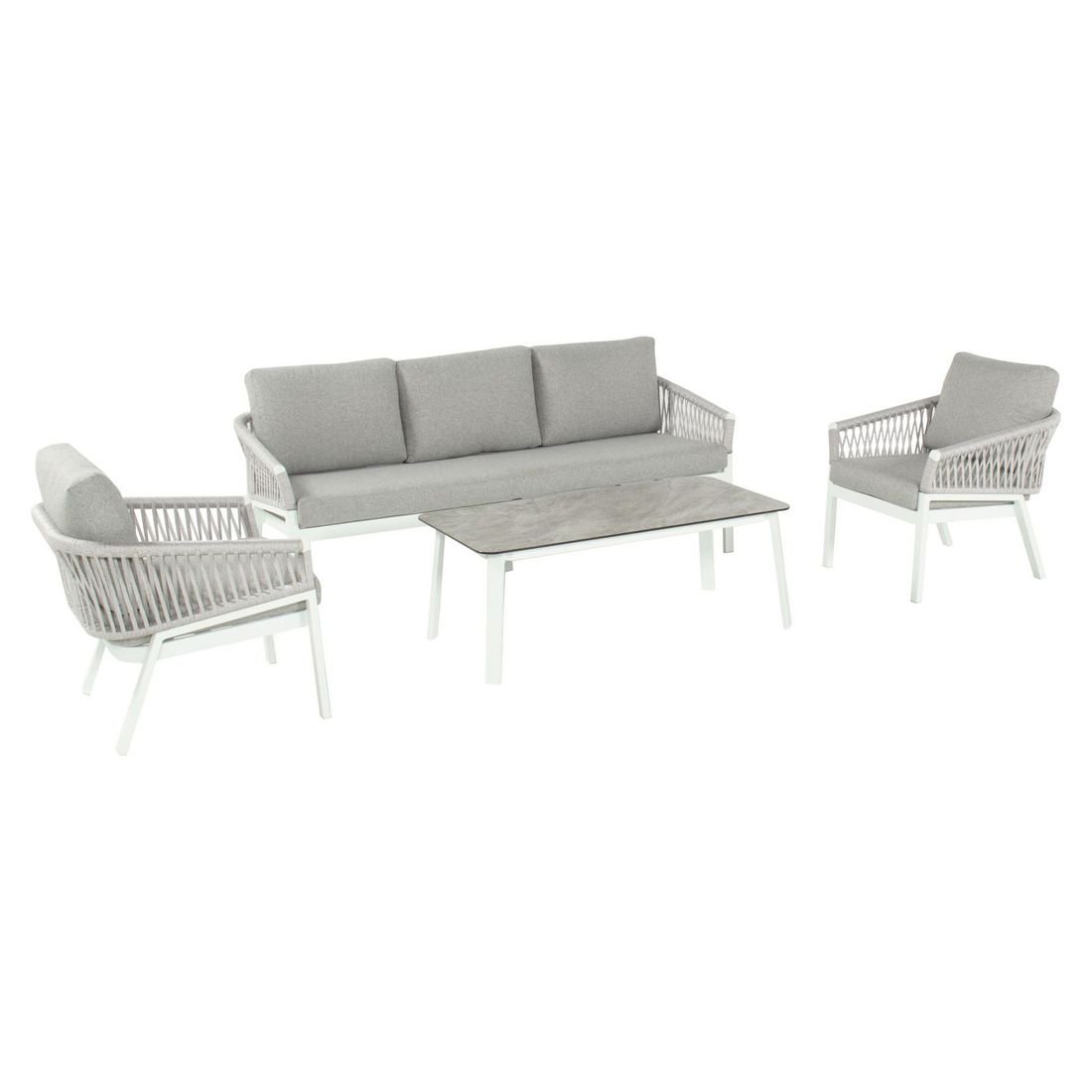 Hartman Rosalie Loungeset inkl. Loungetisch Aluminium/Kunstfaser