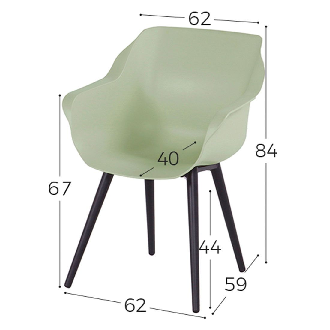 Hartman Sophie Studio Gartensessel Aluminium/Kunststoff