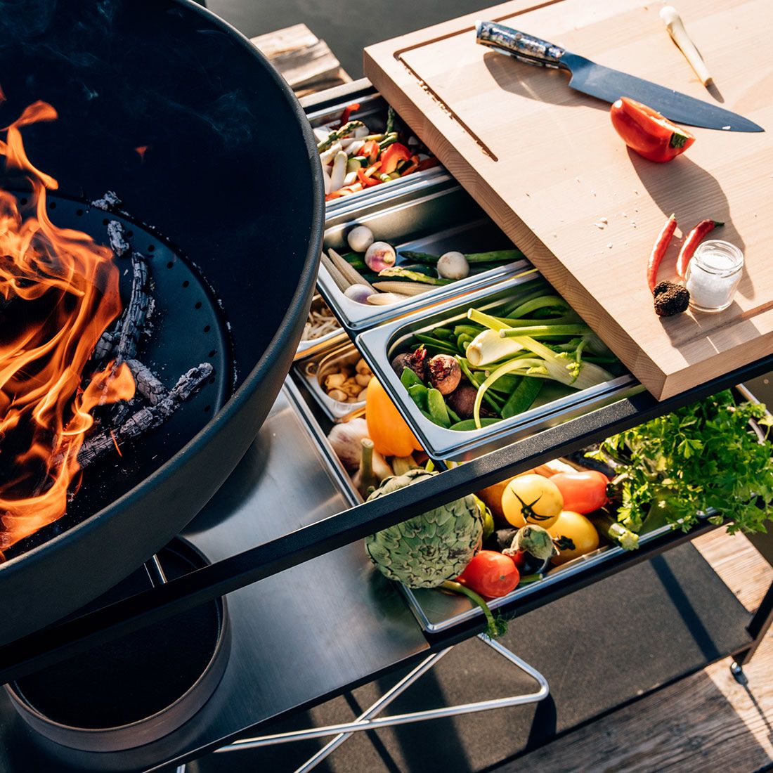 höfats Fire Kitchen Outdoorküche 118x55x81cm