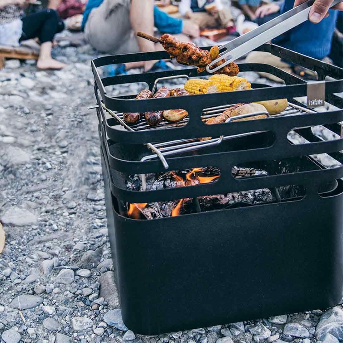 höfats CUBE Grillrost aus Edelstahl zu Feuerkorb Cube