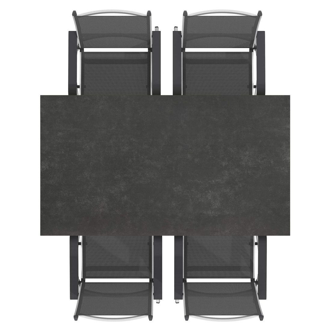 Kettler Basic Plus Gartenmöbel-Set M verstellbar (4 Plätze) mit OUTLIV. Tisch 160x90cm