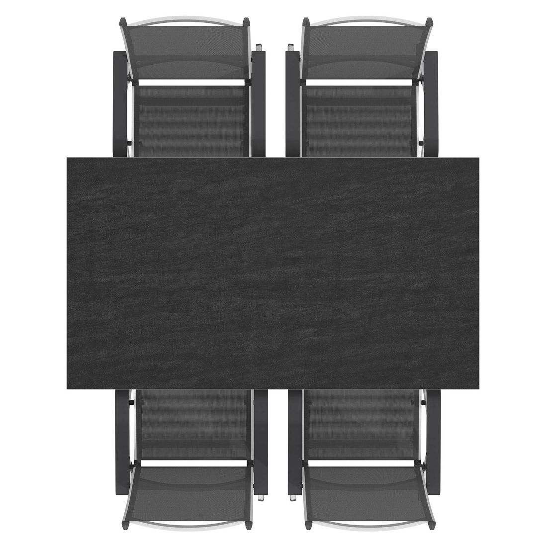 Kettler Basic Plus Gartenmöbel-Set M verstellbar (4 Plätze) mit OUTLIV. Tisch 160x90xm