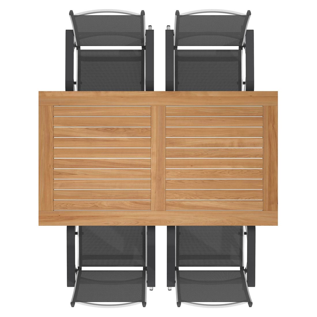 Kettler Basic Plus Gartenmöbel-Set M verstellbar (4 Plätze) mit OUTLIV. Tisch 160x90cm