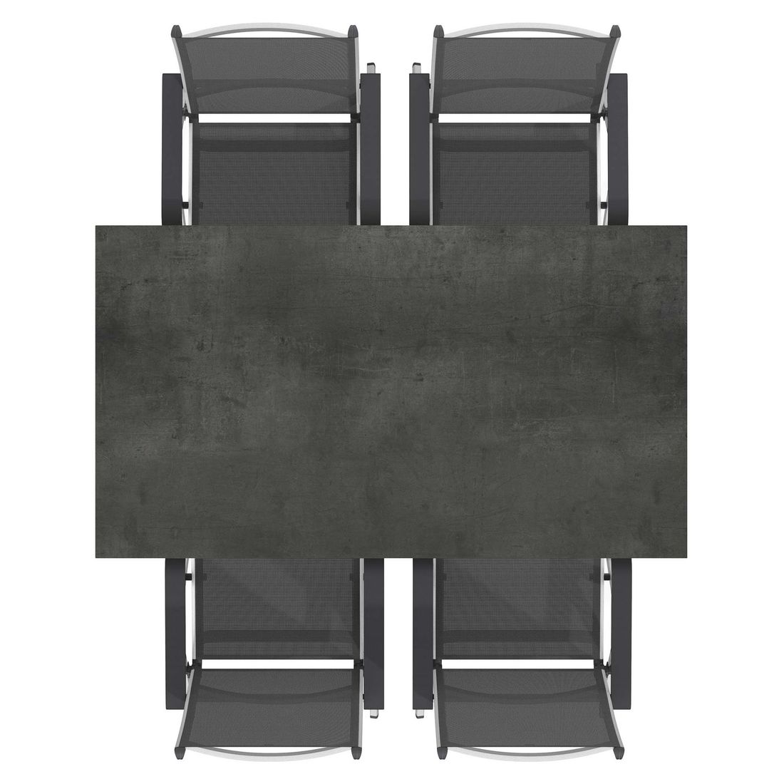 Kettler Basic Plus Gartenmöbel-Set M verstellbar (4 Plätze) mit OUTLIV. Tisch 160x90cm