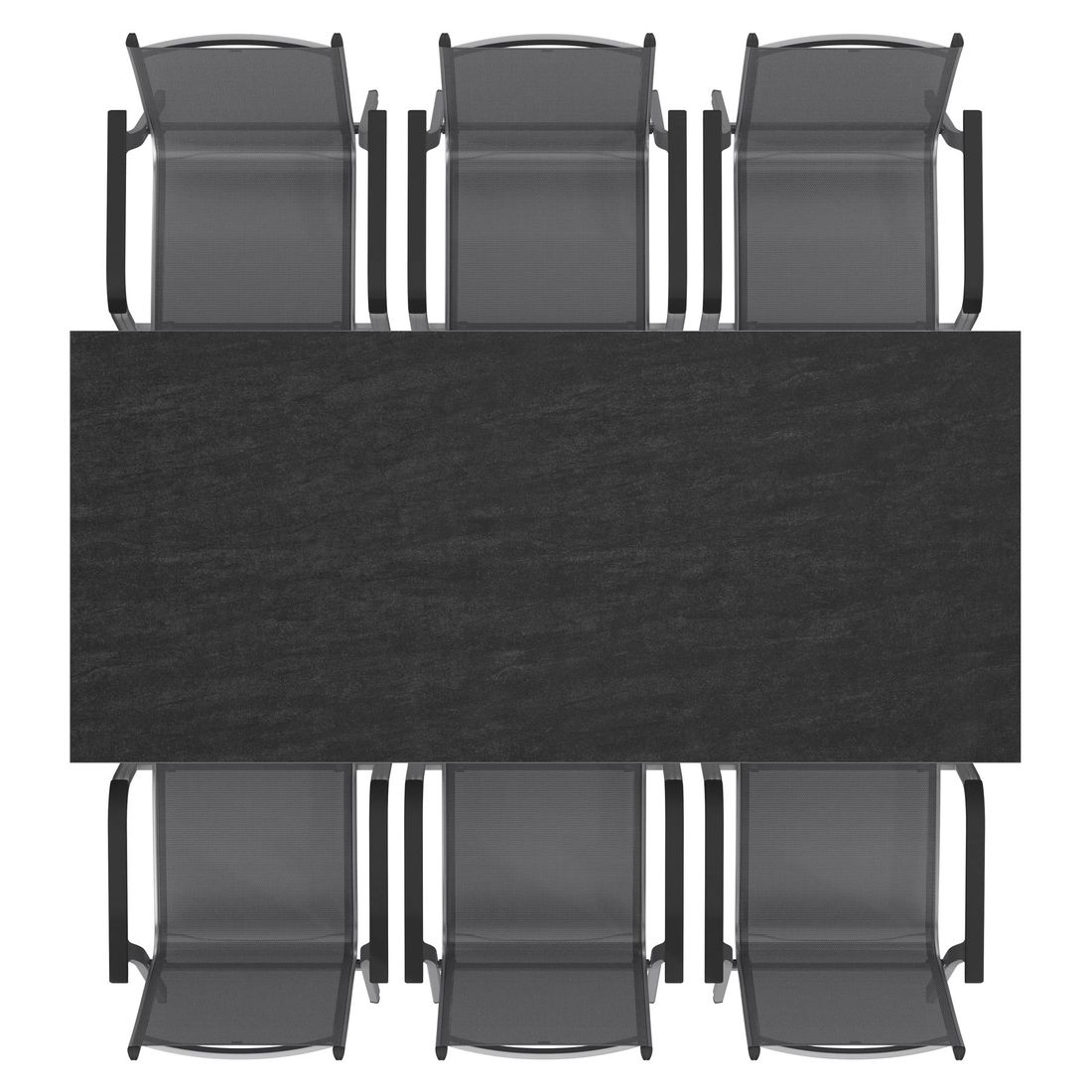 Kettler Basic Plus Gartenmöbel-Set L (6 Plätze) Tisch 220x100cm