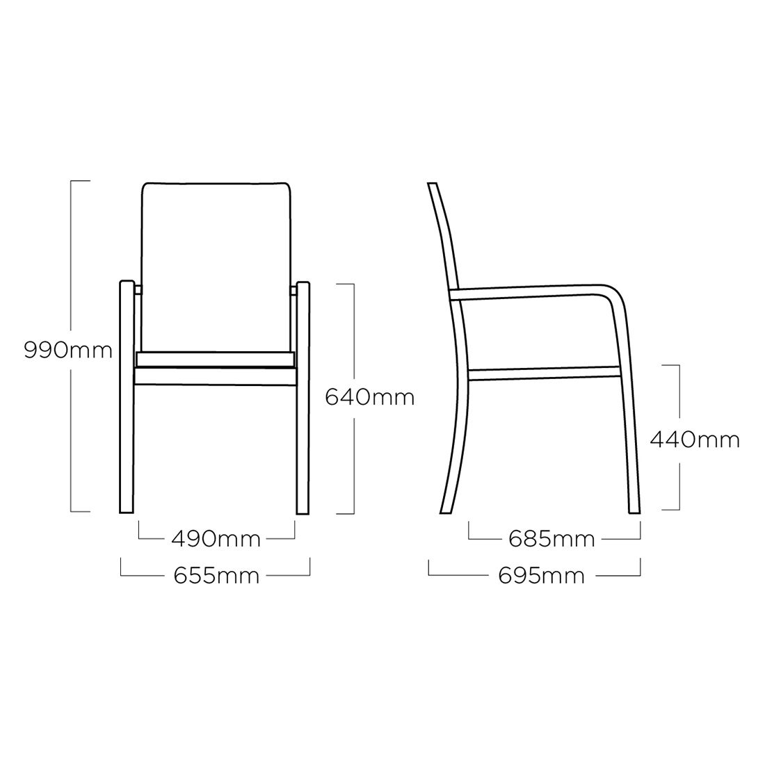 Kettler Basic Plus Gartenmöbel-Set L (6 Plätze) Tisch 160x95cm