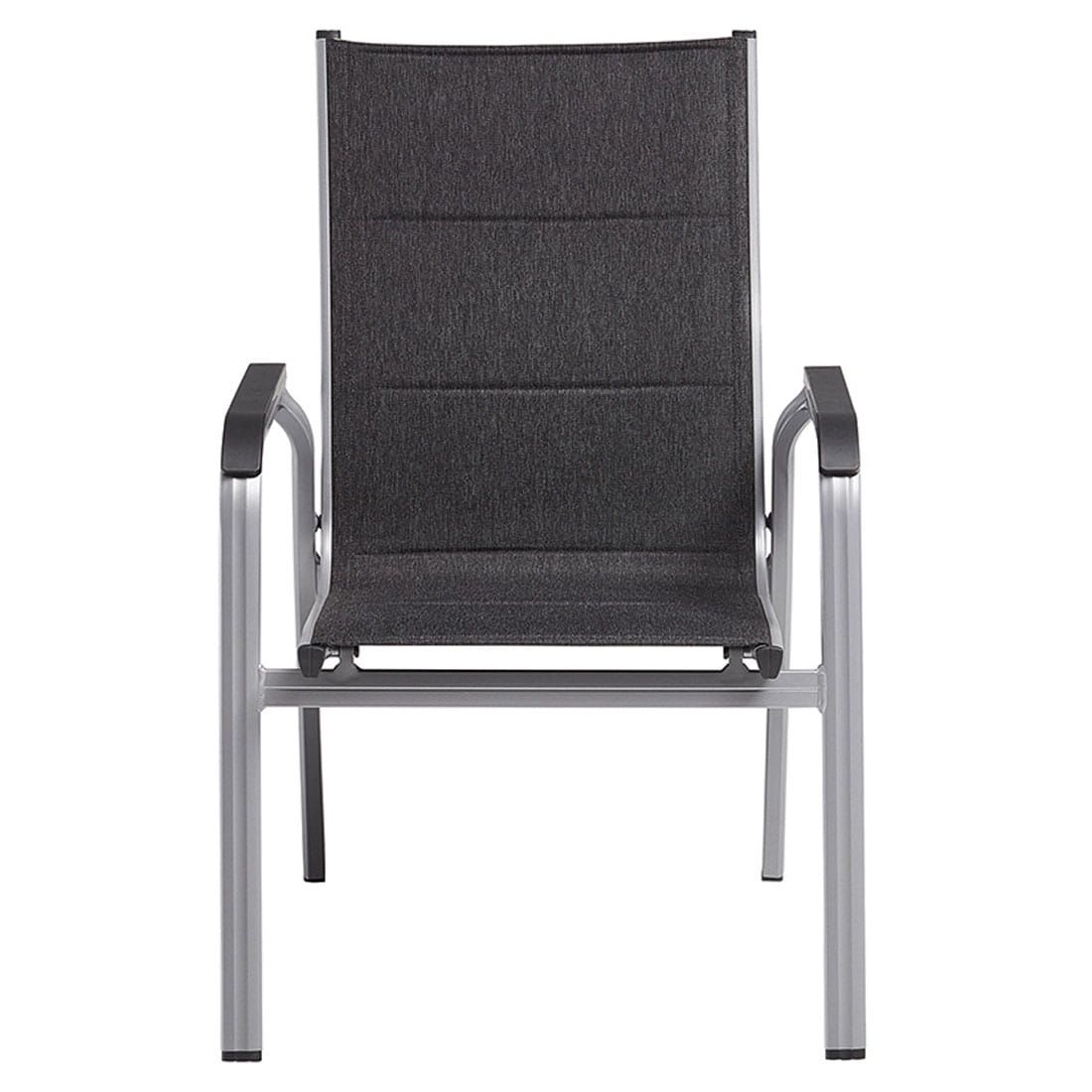 Kettler Basic Plus Padded Stapelsessel Aluminium/Outdoorgewebe