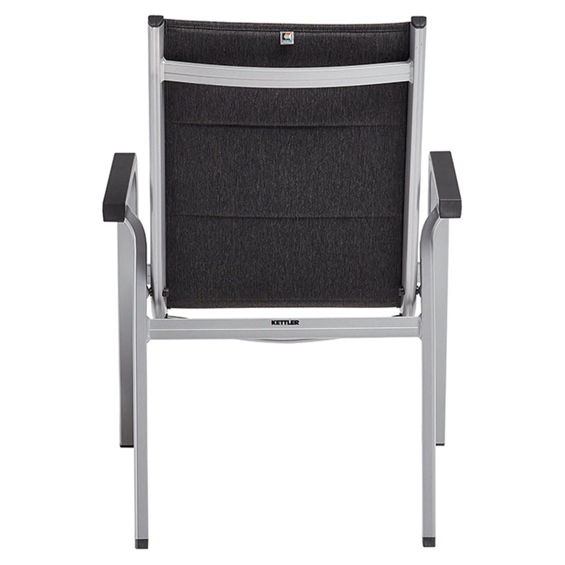 Kettler Basic Plus Padded Stapelsessel Aluminium/Outdoorgewebe