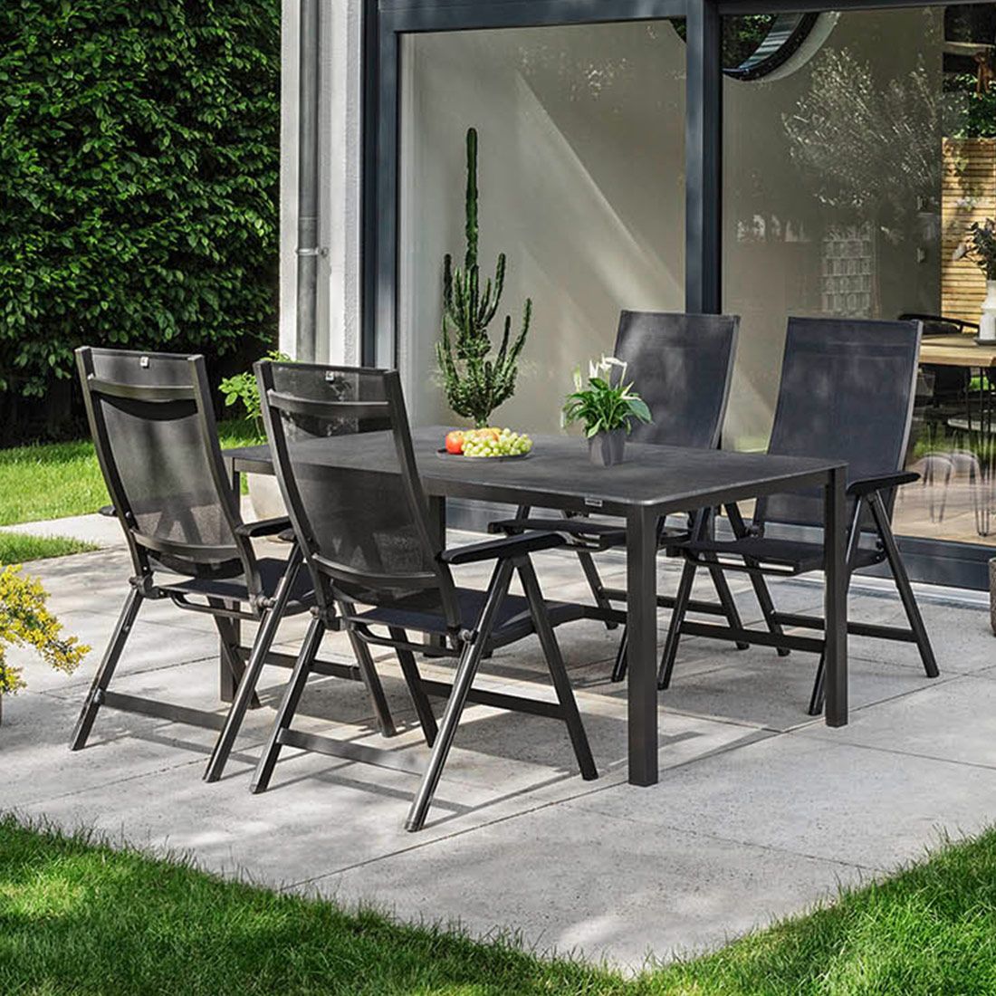 Kettler Basic+ Premium Gartenmöbel-Set M verstellbar (4 Plätze) Tisch 160x90cm