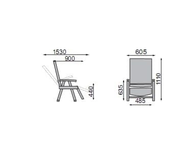 Kettler Basic Plus Relaxsessel Aluminium/Textilene