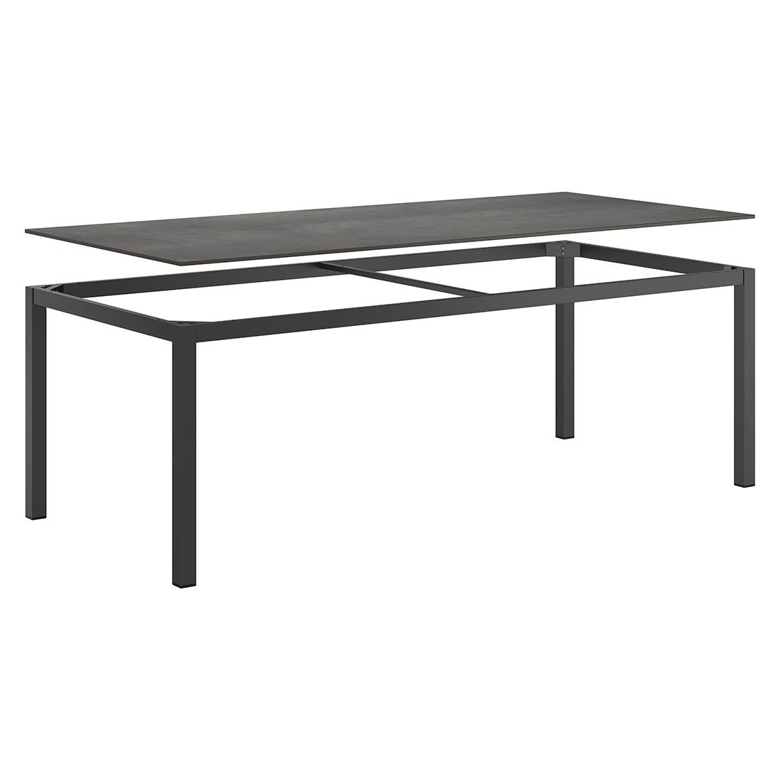 Kettler Cirrus Gartenmöbel-Set L verstellbar (6 Plätze) mit OUTLIV. Tisch 220x100cm