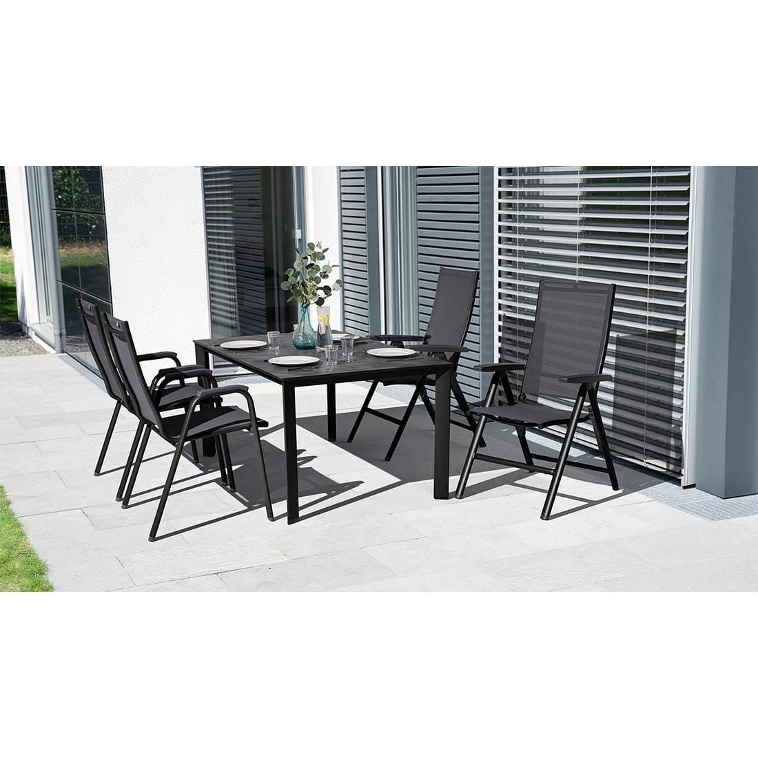 Kettler Cirrus Silver Line Klappsessel verstellbar Aluminium/Outdoorgewebe