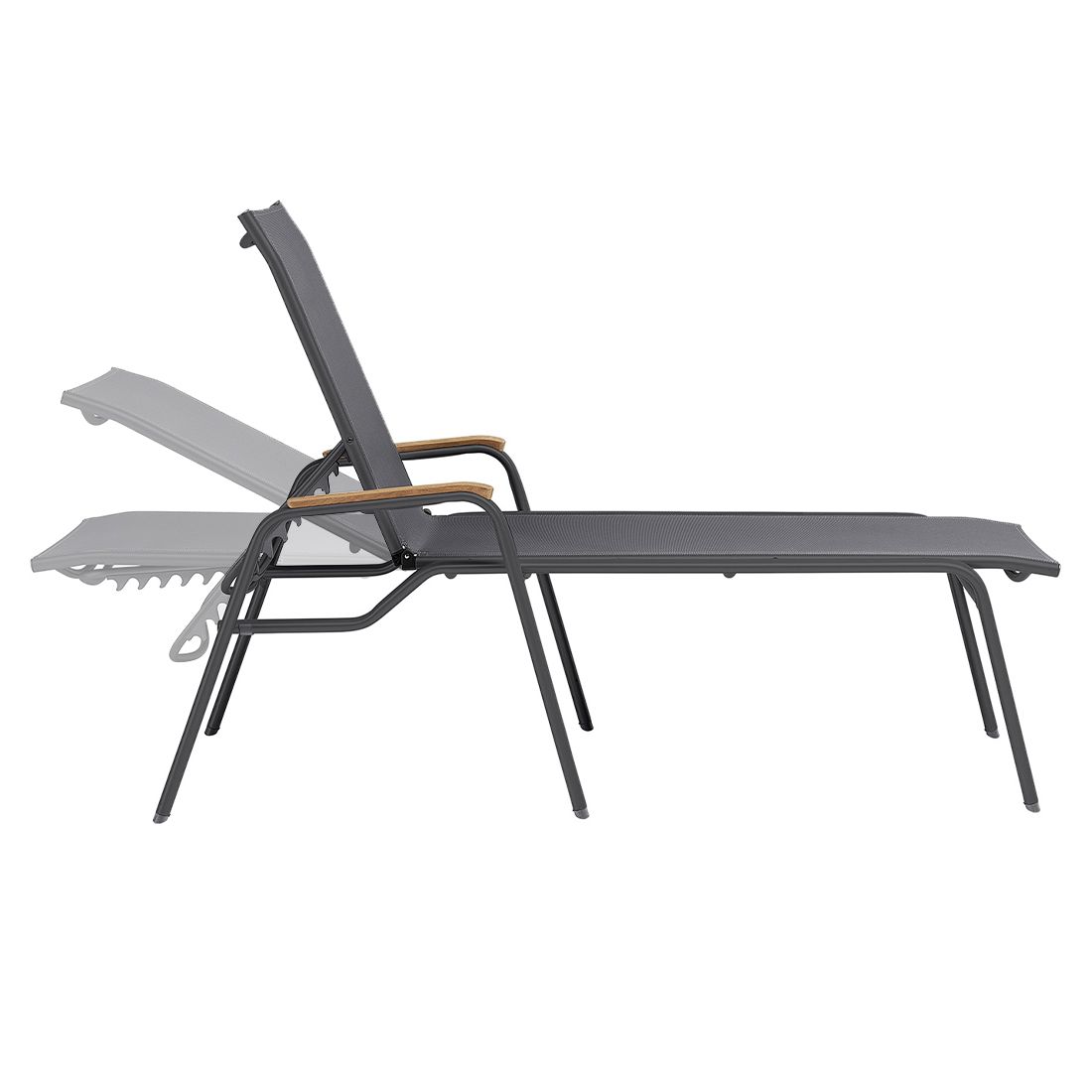 Kettler Cirrus Silver-Line Gartenliege Aluminium/Outdoorgewebe