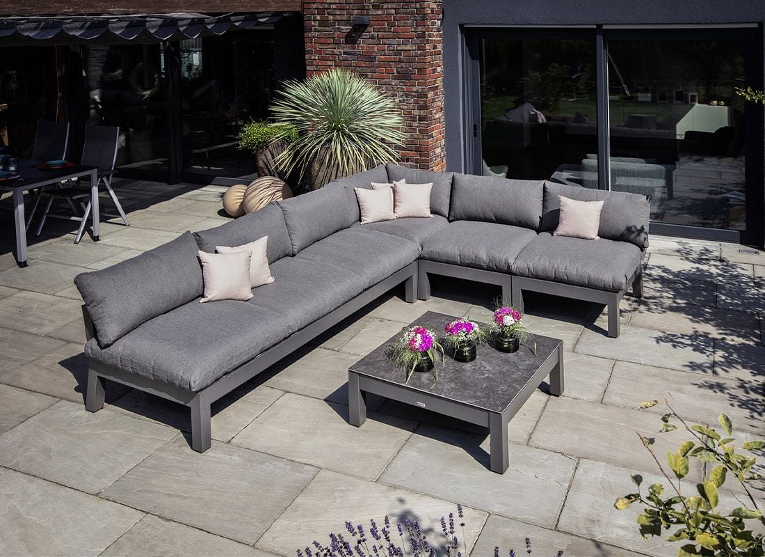 Kettler Comfort Gartenloungesofa Aluminium/Agora