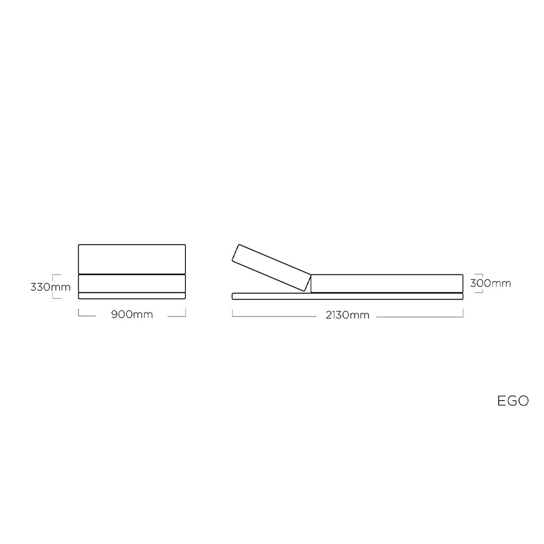 Kettler Ego Gartenliege Aluminium/Sunbrella