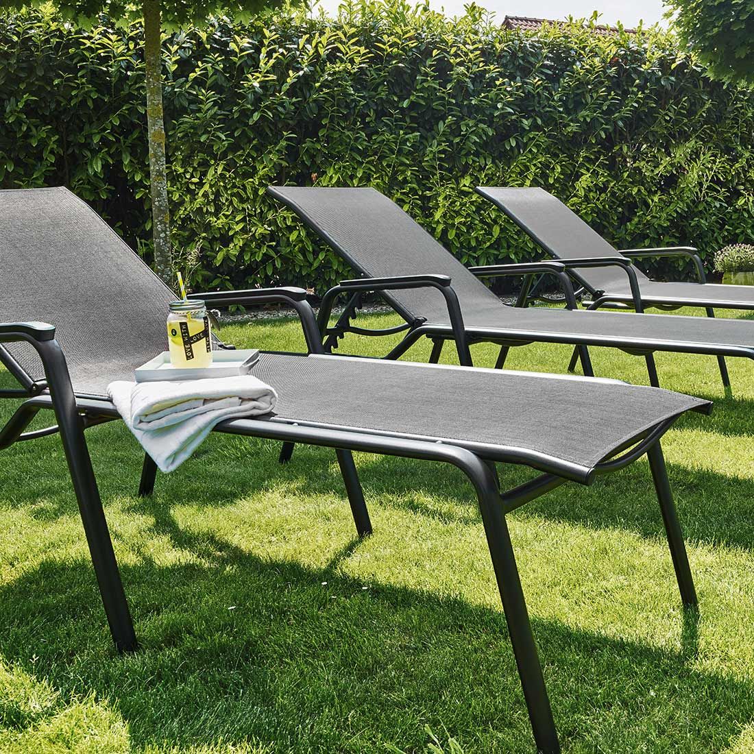 Kettler  Cirrus Gartenliege  Aluminium/Textilene