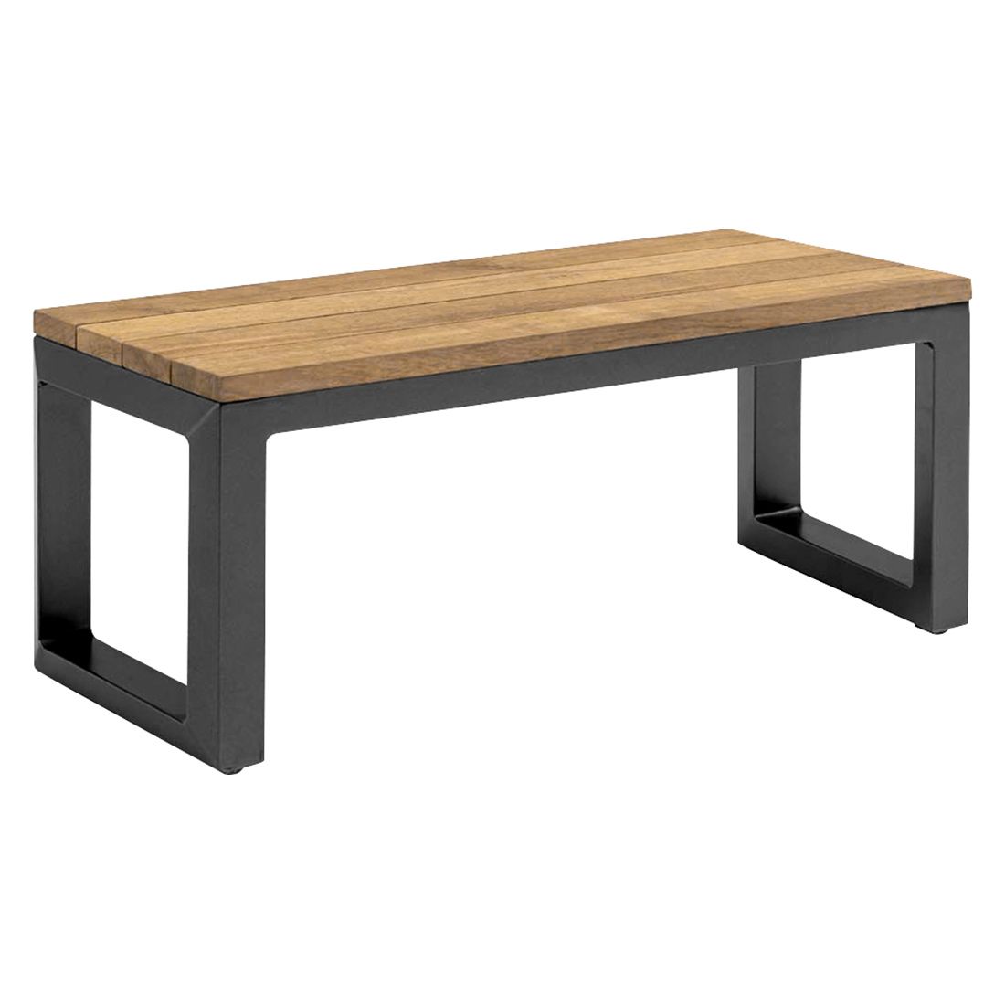 Kettler Ocean Skid Beistelltisch 70x30cm Aluminium/Teak