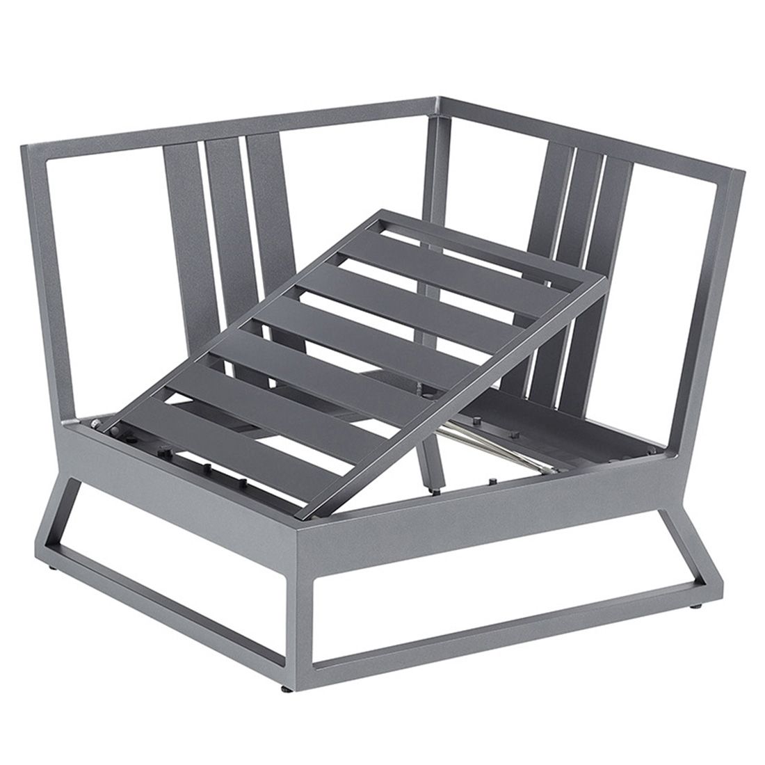 Kettler Ocean Skid Platform Eck-/Endmodul verstellbar Aluminium/Agora