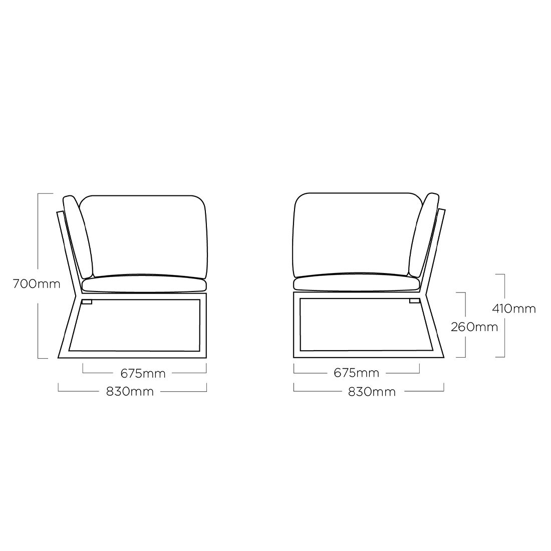 Kettler Ocean Skid Platform Gartenloungesofa verstellbar Aluminium/Agora