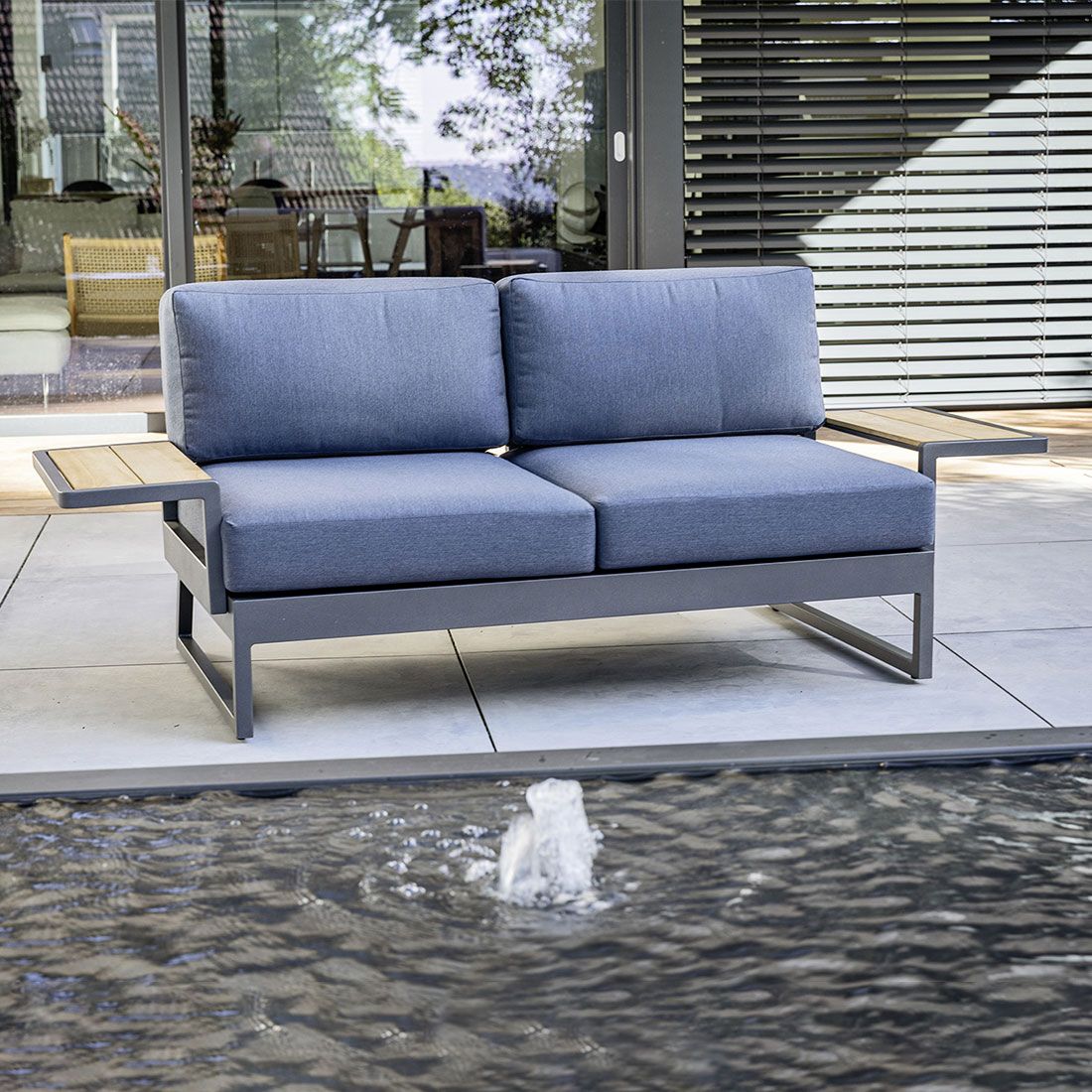 Kettler Ocean Skid Platform Gartenloungesofa Aluminium/Agora