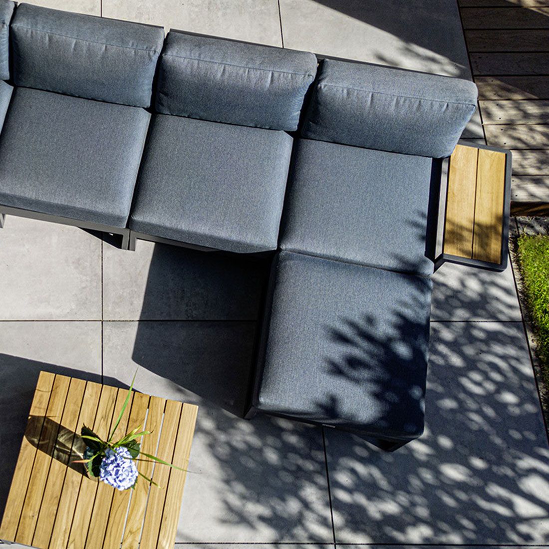 Kettler Ocean Skid Platform Loungehocker Aluminium/Agora