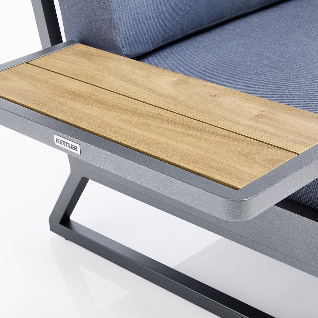 Kettler Ocean Skid Platform Loungesessel inkl. Loungehocker Aluminium/Agora