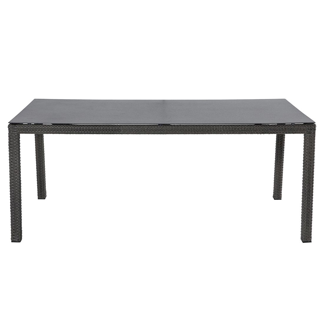 LC Garden Barcelona Gartentisch 160x90cm Geflecht/Glas