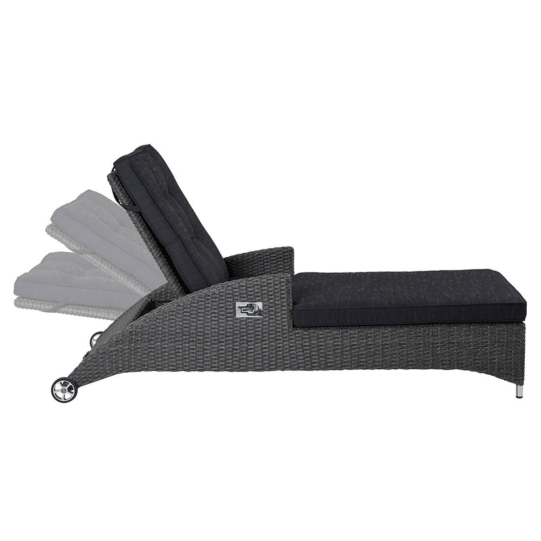 LC Garden Barcelona Gartenliege verstellbar Aluminium/Geflecht