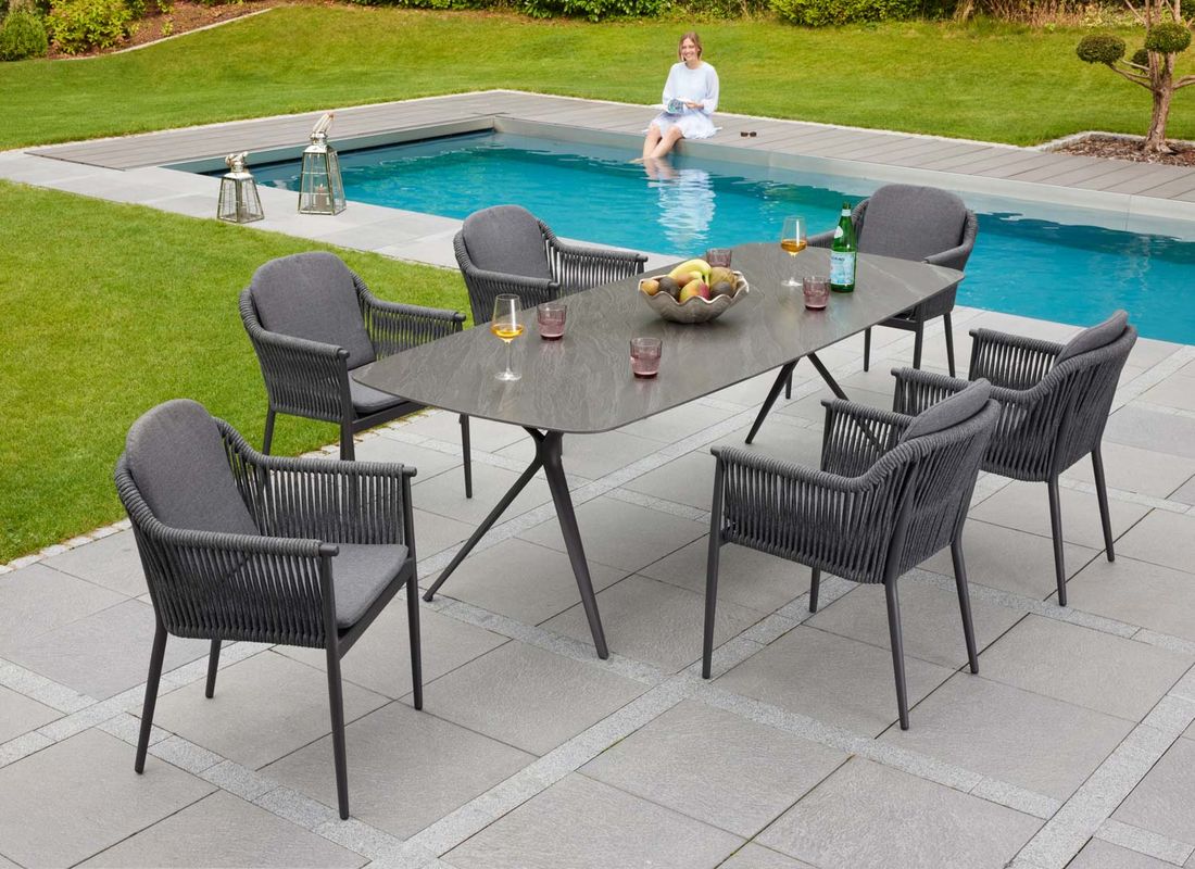 LC Garden Bari Gartensessel Aluminium mit Sitz- und Rückenkissen
