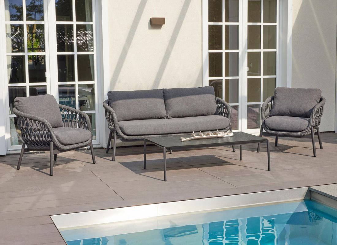 LC Garden Bari Loungetisch 120x70cm Aluminium/Sinterstone
