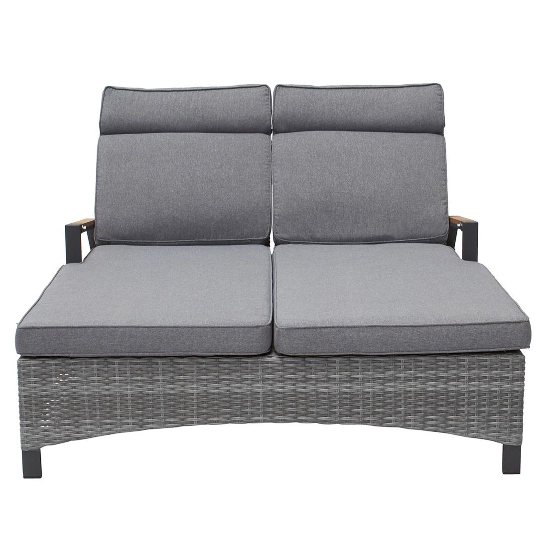 LC Garden Keramo Doppelliege inkl. Kissen Geflecht/Polyester