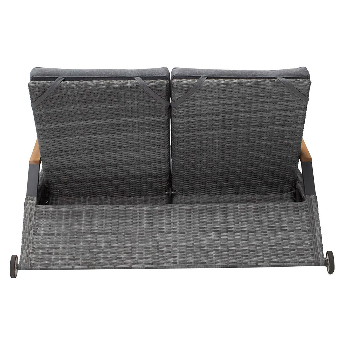 LC Garden Keramo Doppelliege inkl. Kissen Geflecht/Polyester