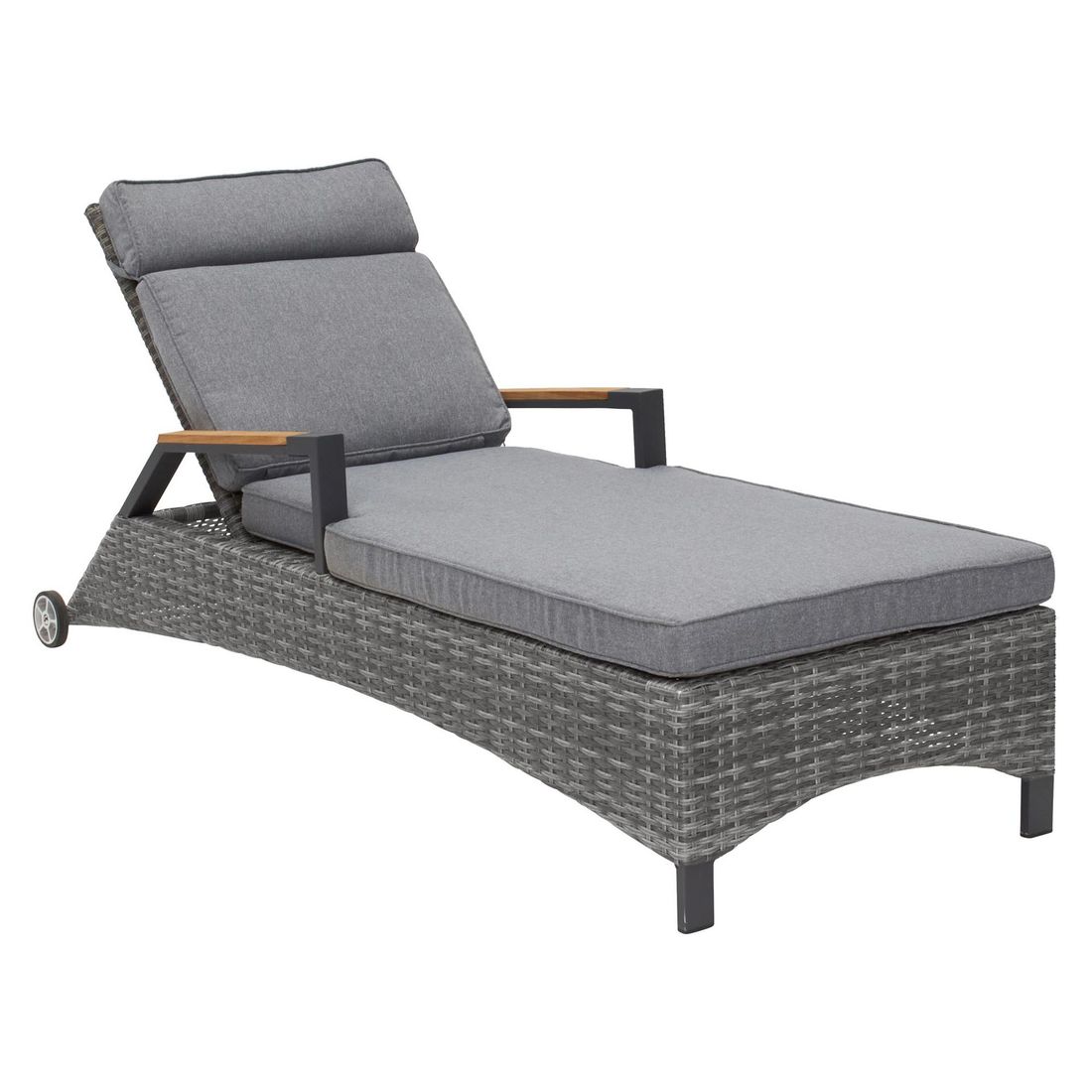 LC Garden Keramo Gartenliege verstellbar Aluminium/Geflecht