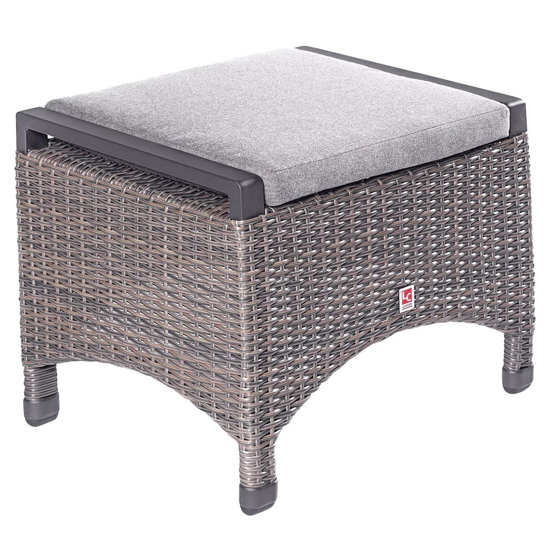 LC Garden Komido Gartenhocker Aluminium/Geflecht
